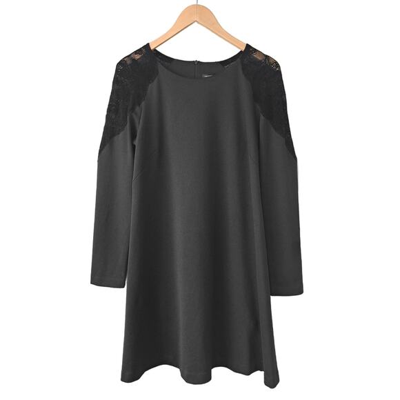 PIETRO BRUNELLI Black Maternity A-line Dress Small Lace Shoulder Office Party - Picture 10 of 12